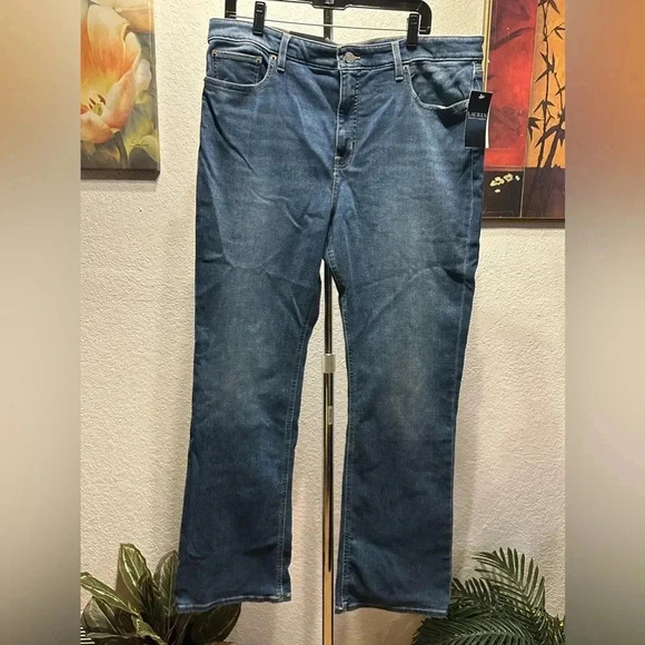 Ralph Lauren high rise bootleg legacy wash jeans women’s 16/33 - Picture 2 of 12